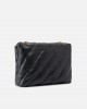 Pinko Love Big Puff Maxi Quilted Black Leather Τσάντα