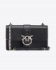 Pinko Love One Classic Simply Black Leather Τσάντα