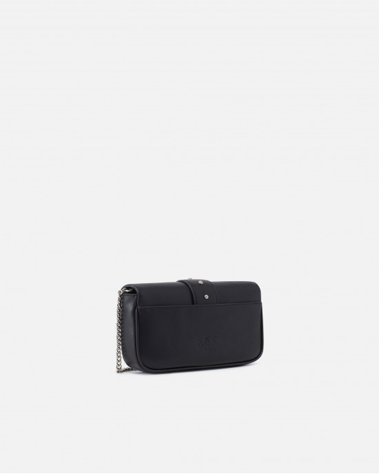 Pinko Love One Pocket Simply Black Leather Τσάντα