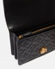 Pinko Love One Mini Embossed Logo Black Leather Τσάντα