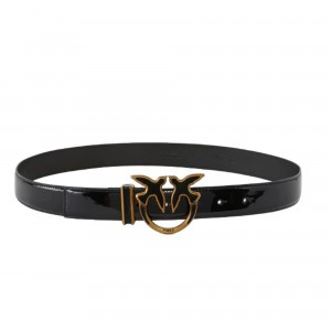 Pinko Love Berry H3 Black Leather Ζώνη Pinko Love Berry H3 Black Leather Ζώνη