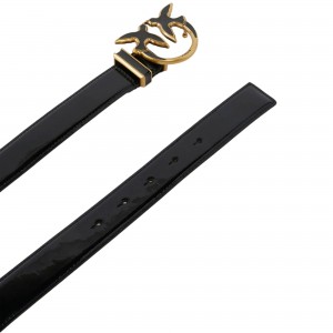 Pinko Love Berry H3 Black Leather Ζώνη Pinko Love Berry H3 Black Leather Ζώνη