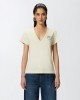 Pinko Turbato T-Shirt V-Neck White Μπλούζα