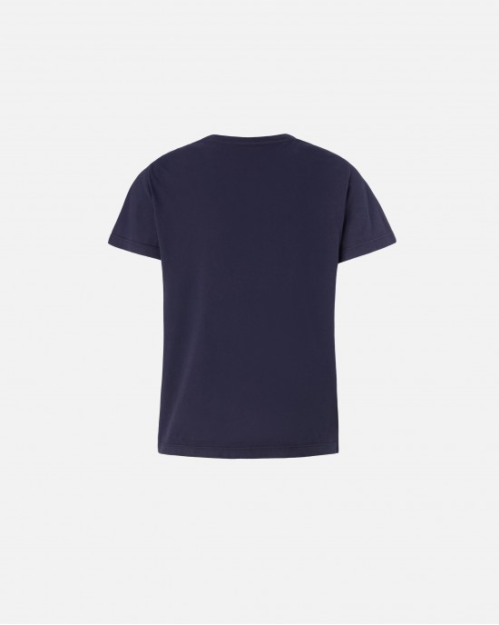 Pinko Basico T-Shirt Mini Logo Blue Μπλούζα