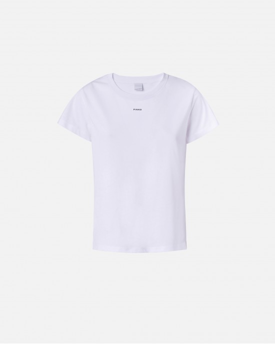 Pinko Basico T-Shirt Mini Logo White Μπλούζα