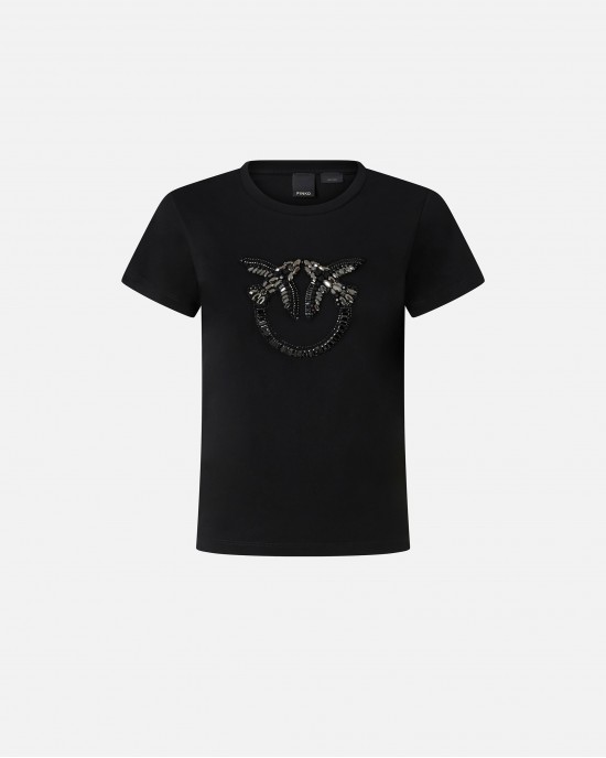 Pinko Quentin T-shirt Black Μπλούζα