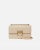 Pinko Love One Classic Simply Beige Leather Τσάντα