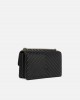 Pinko Love One Classic Chevron Black Leather Τσάντα