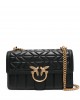 Pinko Love One Classic Mix Quilted Black Leather Τσάντα