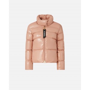 Pinko Micro Pea Padded Crystal Nylon Pink Μπουφάν