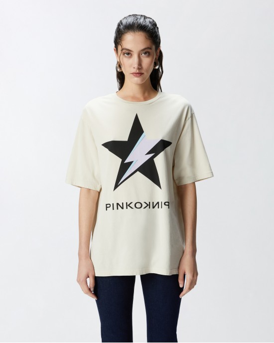 Pinko Scanner T-shirt With Stampa Μπλούζα