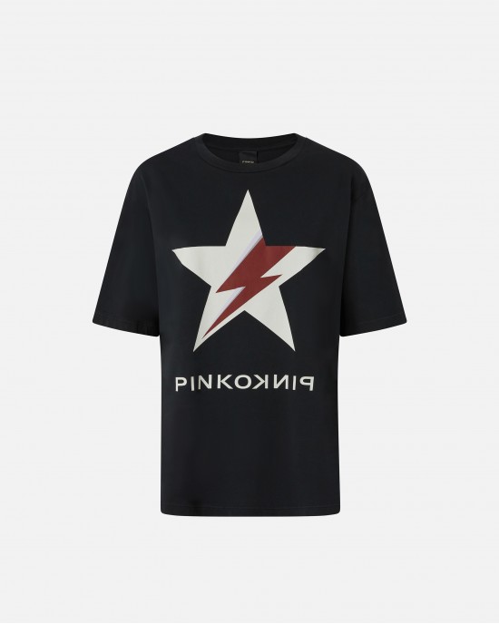 Pinko Scanner T-shirt With Stampa Black Μπλούζα