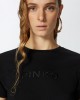 Pinko Start T-Shirt Embroidered Logo Effect Black Μπλούζα