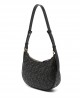 Pinko Half Moon Mini Black Leather Τσάντα