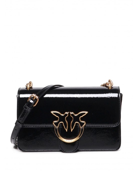 Pinko Love One Mini Light Glossy Black Τσάντα