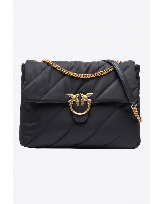 Pinko Love Puff Extra Quilted Nylon Recycled Black Τσάντα