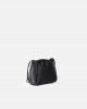 Pinko Atalanta Pouch Satin Mini Clutch With Chains Black Τσάντα