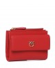 Pinko Compact Small Red Leather Πορτοφόλι