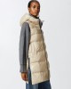 Pinko Graffetta Padded Puffer Gilet With Hood Beige Μπουφάν