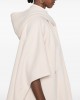 Pinko Medaglia Wool Poncho Beige Παλτό