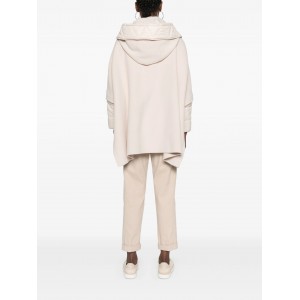 Pinko Medaglia Wool Poncho Beige Παλτό