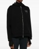 Pinko Gesso Zip-up Love Birds Logo Embroidery Crystals Black Ζακέτα