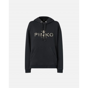 Pinko Bassani Black Φούτερ Με Κουκούλα