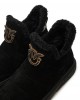 Pinko Yoko Black Cow Suede Leather Μποτάκια