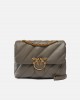 Pinko Puff Big Maxi Quilt Grigio Leather Τσάντα Pinko Puff Big Maxi Quilt Grigio Leather Τσάντα