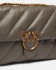 Pinko Puff Big Maxi Quilt Grigio Leather Τσάντα Pinko Puff Big Maxi Quilt Grigio Leather Τσάντα