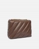 Pinko Puff Big Maxi Quilt Brown Leather Τσάντα