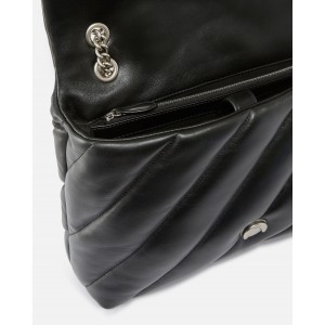 Pinko Puff Big Maxi Quilt Black Leather Τσάντα