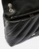 Pinko Puff Big Maxi Quilt Black Leather Τσάντα