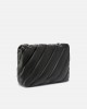 Pinko Puff Big Maxi Quilt Black Leather Τσάντα