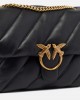 Pinko Puff Big Maxi Quilt Black Leather Τσάντα