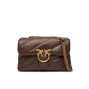 Pinko Puff Classic Maxi Quilt Marron Leather Τσάντα
