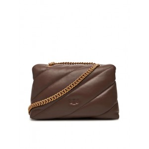 Pinko Puff Classic Maxi Quilt Marron Leather Τσάντα
