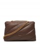 Pinko Puff Classic Maxi Quilt Marron Leather Τσάντα