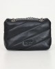 Pinko Puff Baby Maxi Quilt Black Leather Τσάντα Pinko Puff Baby Maxi Quilt Black Leather Τσάντα
