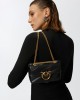 Pinko Puff Baby Maxi Quilt Black Leather Τσάντα