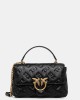 Pinko Love Bag Borse Black Leather Τσάντα