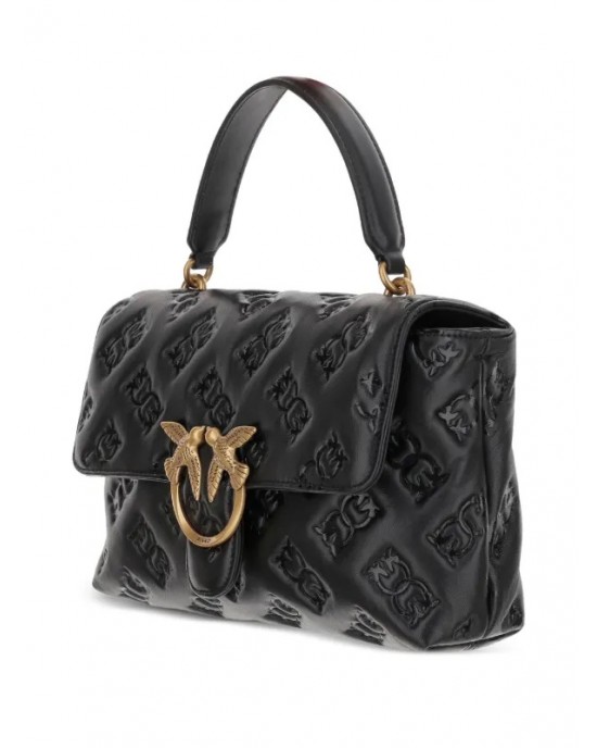 Pinko Love Bag Borse Black Leather Τσάντα