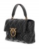 Pinko Love Bag Borse Black Leather Τσάντα
