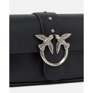 Pinko Love One Pocket Simply Black Leather Τσάντα
