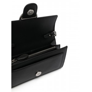 Pinko Love One Wallet Simply Black Leather Τσάντα