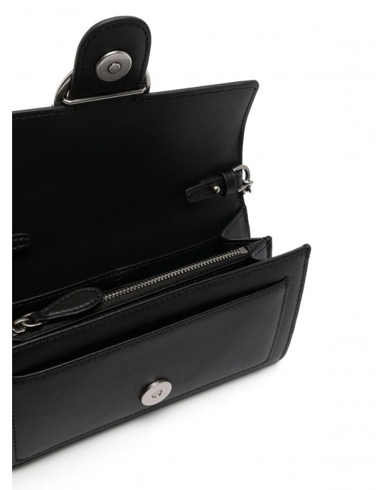 Pinko Love One Wallet Simply Black Leather Τσάντα Pinko Love One Wallet Simply Black Leather Τσάντα