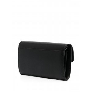 Pinko Love One Wallet Simply Black Leather Τσάντα