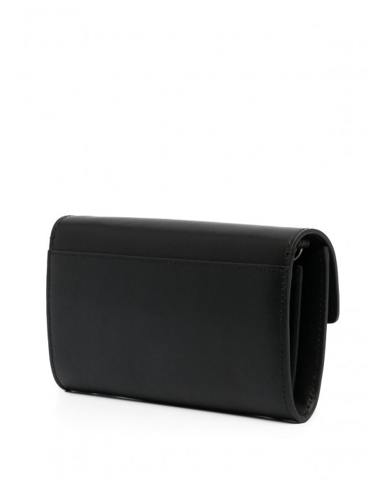 Pinko Love One Wallet Simply Black Leather Τσάντα Pinko Love One Wallet Simply Black Leather Τσάντα
