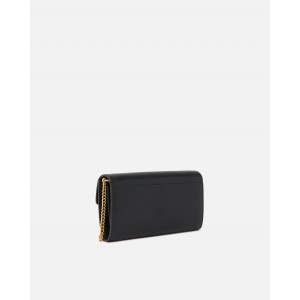 Pinko Love One Wallet Simply Black Leather Τσάντα