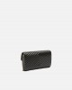 Pinko Love Bag One Wallet Chevron Black Leather Τσάντα